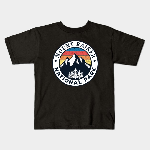 Mount Rainer national park Kids T-Shirt by Tonibhardwaj